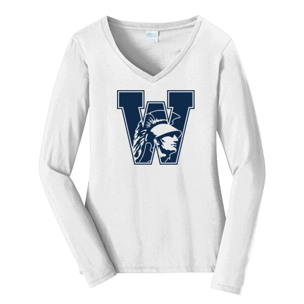 W Wilson  - Ladies Long Sleeve V Neck Tee Thumbnail